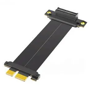FOR PCI-E 4.0 X1 Riser Cable 90 Degree PCIE X1 Adapter PCIe Gen4 1X to 1X Extension Cable PCI Express Riser Card Ribbon Extender FOR PCI-E 4.0 X1 Riser Cable 90 Degree PCIE X1 Adapter PCIe Gen4 1X to 1X Extension Cable PCI Express Riser Card Ribbon Extender