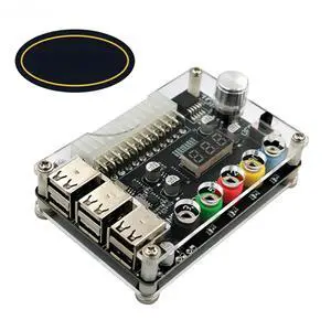 FOR 24Pin ATX Power Supply Breakout Board Power Module Adapter Connector Adjustable Voltage Knob 6 Port USB 2.0 Supports QC2.0 QC3.0 FOR 24Pin ATX Power Supply Breakout Board Power Module Adapter Connector Adjustable Voltage Knob 6 Port USB 2.0 Supports QC2.0 QC3.0
