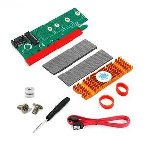 FOR PCI Express to M.2 NGFF SSD Adapter SATA-Bus M2 SSD B Key PCIE Slot Heatsink SATA Cable for 2230-2280 Size m.2 FULL SPEED FOR PCI Express to M.2 NGFF SSD Adapter SATA-Bus M2 SSD B Key PCIE Slot Heatsink SATA Cable for 2230-2280 Size m.2 FULL SPEED