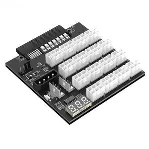 FOR ATX 16 Port 6Pin Power Supply Breakout Board Adapter Converter with Flash LED for 733428-101 720620-B21 830272-B21 720478-B21 FOR ATX 16 Port 6Pin Power Supply Breakout Board Adapter Converter with Flash LED for 733428-101 720620-B21 830272-B21 720478-B21