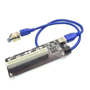 FOR PCIE PCI-E PCI Express X1 to PCI Riser Card Bus Card High Efficiency Adapter Converter USB 3.0 Cable for Desktop PC ASM1083 Chip FOR PCIE PCI-E PCI Express X1 to PCI Riser Card Bus Card High Efficiency Adapter Converter USB 3.0 Cable for Desktop PC ASM1083 Chip