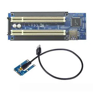 FOR PCI E/NVME/Mini PCIE to PCI Riser Card Dual PCI High Efficiency Adapter Converter with USB 3.0 Cable for Desktop PC ASM1083 Chip FOR PCI E/NVME/Mini PCIE to PCI Riser Card Dual PCI High Efficiency Adapter Converter with USB 3.0 Cable for Desktop PC ASM1083 Chip