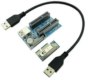 FOR Add On Card PCIE Riser Card Adapter PCI Express USB 3.0 Riser PCI-E Extender PCIE X1 to Dual Port PCI E X4 Expansion Card FOR Add On Card PCIE Riser Card Adapter PCI Express USB 3.0 Riser PCI-E Extender PCIE X1 to Dual Port PCI E X4 Expansion Card