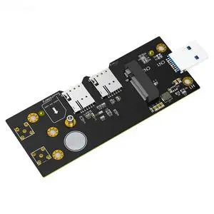 FOR M.2 NGFF 3G/4G/5G Module to USB3.0 Network Adapter Riser with Dual NANO SIM Card Slot LED Power Support 3042/3052 M.2 B Key Card FOR M.2 NGFF 3G/4G/5G Module to USB3.0 Network Adapter Riser with Dual NANO SIM Card Slot LED Power Support 3042/3052 M.2 B Key Card