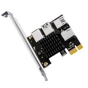 FOR PCIE 1 to 4 Riser Card PCI-E 1X to 4 PCI Express X16 Adapter 5Gbps Multiplier Hub for Graphics Card for FOR PCIE 1 to 4 Riser Card PCI-E 1X to 4 PCI Express X16 Adapter 5Gbps Multiplier Hub for Graphics Card for