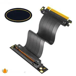 FOR 90 Degree PCIE 4.0 16X High Speed PCI Express Riser Silver-plated Cable 64GBS for RTX4090 RTX3090ti RX6900XT GPU Extension Cable FOR 90 Degree PCIE 4.0 16X High Speed PCI Express Riser Silver-plated Cable 64GBS for RTX4090 RTX3090ti RX6900XT GPU Extension Cable