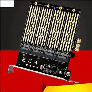 FOR Chia PCIE to M2 Adapter PCI Express X1 3.0 4 Ports B Key M.2 NGFF SATA SSD Adapter PCI-E M.2 Adapter Expansion Card Riser FOR Chia PCIE to M2 Adapter PCI Express X1 3.0 4 Ports B Key M.2 NGFF SATA SSD Adapter PCI-E M.2 Adapter Expansion Card Riser