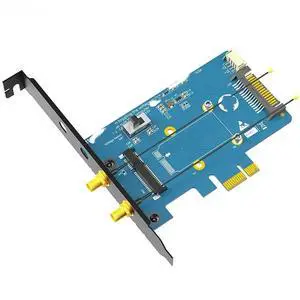 FOR Mini PCIE to PCI Express X1 Network Wireless Adapter with SIM Slot 2 Antenna Support 3G/4G/LTE WiFi Module for Desktop FOR Mini PCIE to PCI Express X1 Network Wireless Adapter with SIM Slot 2 Antenna Support 3G/4G/LTE WiFi Module for Desktop