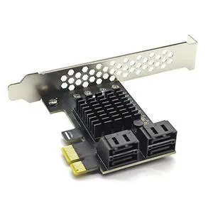 FOR SATA PCI e Adapter 4 Port SATA 3.0 to PCIe x1 GEN3 Expansion Adapter Card SATA 3 III PCI-e PCI Express Converter ASMedia ASM1064 FOR SATA PCI e Adapter 4 Port SATA 3.0 to PCIe x1 GEN3 Expansion Adapter Card SATA 3 III PCI-e PCI Express Converter ASMedia ASM1064