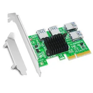 FOR PCI Express Riser Card 1 to 4 16X PCIe Riser PCI-E 4X to 4 USB 3.0 Adapter Port Multiplier Card for FOR PCI Express Riser Card 1 to 4 16X PCIe Riser PCI-E 4X to 4 USB 3.0 Adapter Port Multiplier Card for
