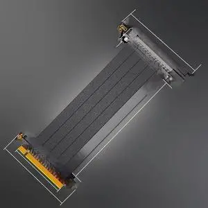 FOR PCI Express 4.0 16X Cable Video Card Extension Shielded Flexible 180° Mounting GPU Express Lossless PCIE 4.0 X16 Riser Cable FOR PCI Express 4.0 16X Cable Video Card Extension Shielded Flexible 180° Mounting GPU Express Lossless PCIE 4.0 X16 Riser Cable