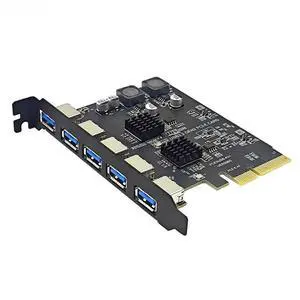 FOR PCIE USB Expansion Card 5 Ports USB3.1 PCI Express X4 Add On Cards PCI-E USB HUB Adapter USB3.2 Gen2 10Gbps for Desktop Computer FOR PCIE USB Expansion Card 5 Ports USB3.1 PCI Express X4 Add On Cards PCI-E USB HUB Adapter USB3.2 Gen2 10Gbps for Desktop Computer
