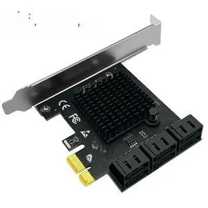 FOR Chia 6 Port SATA 3 PCI Express Expansion Card PCI-E SATA Controller PCIE 1X to SATA3 6Gb Adapter Add On Cards for HDD SSD FOR Chia 6 Port SATA 3 PCI Express Expansion Card PCI-E SATA Controller PCIE 1X to SATA3 6Gb Adapter Add On Cards for HDD SSD