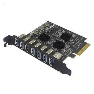 FOR 7 Port USB 3.2 GEN2 10Gb PCIE Expansion Card PCI-E PCI Express X4 to USB3.2 HUB Adapter ASM3142 Chip Add On Cards for Desktop PC FOR 7 Port USB 3.2 GEN2 10Gb PCIE Expansion Card PCI-E PCI Express X4 to USB3.2 HUB Adapter ASM3142 Chip Add On Cards for Desktop PC