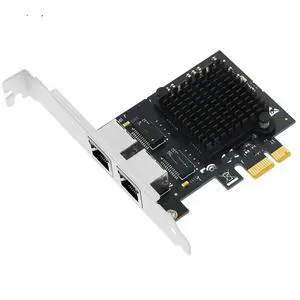 FOR 2.5Gb PCIE Network Card PCI Express X1 to 2 Port RJ45 Gigabit Ethernet NIC 2500Mbps Network Adapter RTL825BG Chip for PC Desktop FOR 2.5Gb PCIE Network Card PCI Express X1 to 2 Port RJ45 Gigabit Ethernet NIC 2500Mbps Network Adapter RTL825BG Chip for PC Desktop