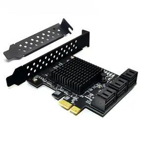 FOR SATA Adapter 6 Port SATA 3.0 to PCIe Expansion Card PCI Express SATA 3 Converter with Heatsink for HDD 88SE9215 Chip FOR SATA Adapter 6 Port SATA 3.0 to PCIe Expansion Card PCI Express SATA 3 Converter with Heatsink for HDD 88SE9215 Chip