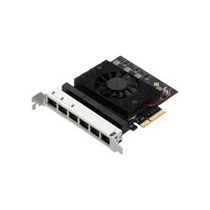 FOR 6 Port PCI Express Network Card PCIE X4 to 6 Ports RJ45 NIC RTL8125B Chip 10/100/1000M/2.5G Gigabit Ethernet Card for PC Desktop FOR 6 Port PCI Express Network Card PCIE X4 to 6 Ports RJ45 NIC RTL8125B Chip 10/100/1000M/2.5G Gigabit Ethernet Card for PC Desktop