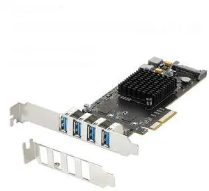 Host Expansion Controller Pcie 3.0 X4 to 4 Ports USB3.2 Gen2 Type-a Dedicated 10Gbps USB 3.2 Transfer Bandwidth Each