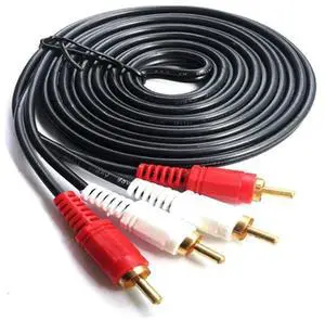 2RCA Male to 2RCA Male Cable Video Stereo Aud Cable 2RCA Male Cord Composite Wire Cord TV Speaker Home Theater