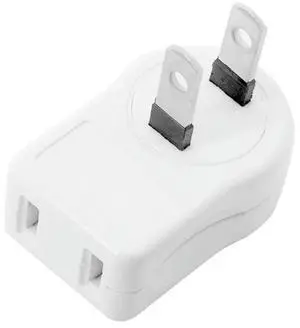 Plug Male to Female Socket 2 Outlets 90 Degree Down or Right Angle Plug Extender, Wall Plug Adapter