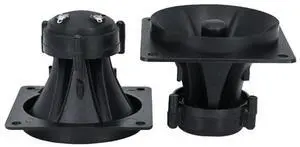 3Inch Square Horn Tweeter Piezoelectric Ceramic Speakers 4-8Ohm 75-150W Buzzers ABS Construction 1pair