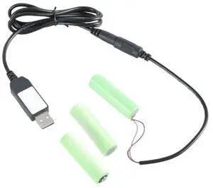 USB 5V2A to 4.5V Power Cable AA LR6 s 3x1.5V Electronic Clocks Thermometers