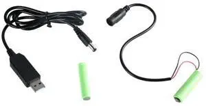USB 5V2A to 3V Power Cable LR03 s 2x1.5V Electronic Remotes Thermometers