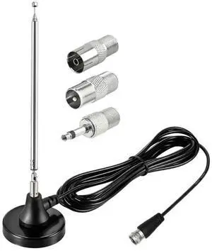 High Gains FM Telescopic Antennas DAB FM Antennas Indoor FM Radio Antennas with 3 Adapter Household Digital FM Radio