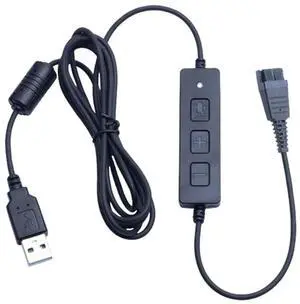 Qd Connector Qd Cable to USB Plug Wires QD Interface Headphones USB2.0 Adapter Call Center Home USB Adapter