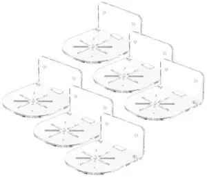 Clear Acrylic Wall Mount Bracket Plant and Camera Easy Install Baby Holder Self Adhesive Speakers Shelf 2pcs