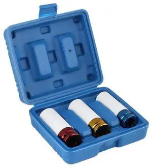 FOR 3Pcs Wheel Hub Nut Socket Set 1/2in Drive 17mm/0.67in, 19mm/0.75in, 21mm/0.83in