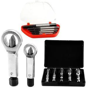 FOR 12pcs Nut Splitter Set Rusted Damaged Bolt Screw Extractor Remover Tool