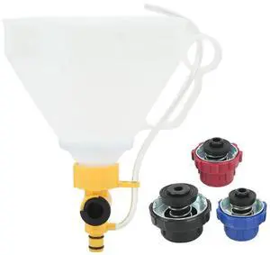 FOR Radiator Refill Funnel Spill Proof Engine Cooling System Filling Kit with 3 Adapters Replacement for