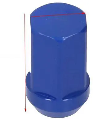 FOR 20pcs Wheel Lug Nuts M12x1.5 Thread 1.3in Height 7075-T6 Aluminum Locking Lug NutsBlue