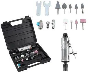 FOR 16Pcs Air Die Grinder Pneumatic Grinding Tool Air Grinder Polishing Engraving Kit 1/4" 1/8"