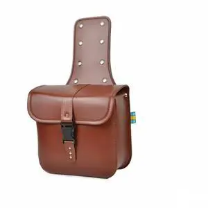FOR 1 Pair Motorcycle Side Pouch PU Leather Waterproof Saddlebag Car Modification Hanging Bags Brown