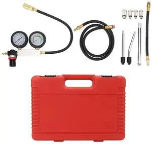 FOR Cylinder Leak Down Tester Gasoline Engine Compression Dual Gauge Detecting Tool for Pressure Check Leakage Rate Test
