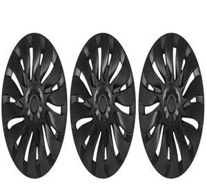 FOR 4PCS 19in Wheel Hub Cap Symmetrical Style Cool y Replacement for Y 2020 to 2023 Matte Black