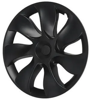 FOR 4PCS 19in Wheel Hubcap Matte Black Symmetrical Whirlwind Style Replacement for Y 2020 to 2023