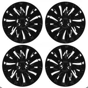 FOR 4PCS 19in Wheel Hub Cap Symmetrical Style Cool y Replacement for Y 2020 to 2023 Glossy Black