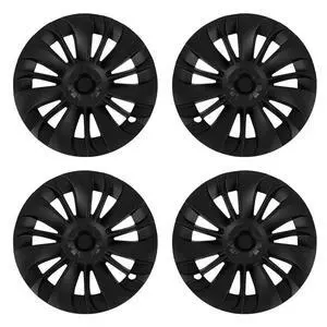 FOR 4pcs 19 Inch Hubcap Symmetrical Design Wheel Hub Cap Replacement for Y 2020 to 2023 Matte Black