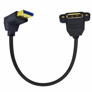 Cable 8K DisplayPort Display Port Male to Female Extension Cable 90 Degree Angled Down Cable 8K DisplayPort Display Port Male to Female Extension Cable 90 Degree Angled Down