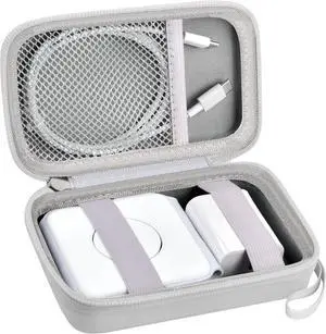 Travel Case for UCOMX for Nano/for Iseyyox/for LISEN/for RTOPS 3 in 1 Wireless Charger, Foldable Magnetic Charging Station Storage Holder Bag for Fast Charge Pad Cable and Adapter, White-Box Only