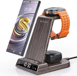 Wireless Charger for  Charging Station 3 in 1 Android Phone Charger for  Galaxy S25 Ultra/S24 Ultra/S23/Z Fold7/Flip7 Galaxy Watch 8/8 Classic/Ultra/7/6/5 Galaxy Buds 3 Pro/3