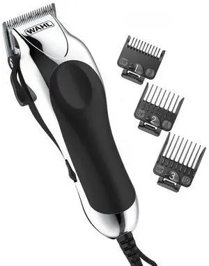 Wahl USA Chrome Pro Corded Clipper Complete Haircutting Kit for Men  Powerful Total Hair Clipping, Beard Trimming, & Grooming - Model 3024635
