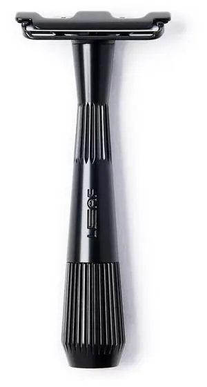 Leaf Shave | Thorn Razor, Black - All-Metal, Eco-Friendly Shaver for Men & Women; Includes 5 Stainless Steel Single-Edge Blades; Recommended for Face Shaving Coarser Hair