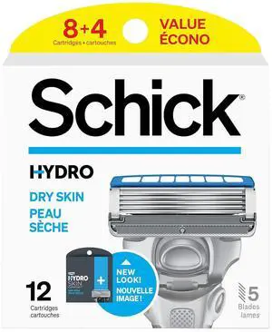 Schick Hydro 5 Sense Hydrate Razor Refills for Men, 12 Count (Pack of 1)