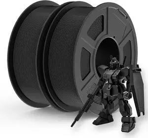 JAYO High Speed PLA Filament 1.75mm, PLA 3D Printer Filament for Fast Printing up to 600mm/s, High Flowable PLA Filament Dimensional Accuracy +/- 0.02mm, 2 Pack, Rapid PLA 2.2KG in Total, Black+Black
