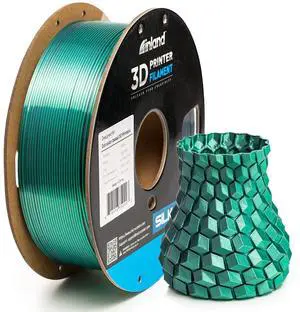 INLAND Micro Center Dual Color Silk PLA 3D Printer Filament 1.75mm - Gray to Green Color Change - Coextrusion Silk Filament - Dimensional Accuracy +/- 0.03mm - 1kg Cardboard Spool (2.2 lbs)