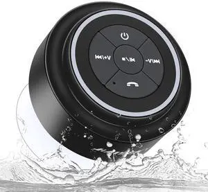 HAISSKY Bluetooth Shower Speakers, Portable Wireless Speaker with Suction Cup, IP67 Waterproof Outdoor Wireless Speaker, Pairs Easily to Phones, Tablets, Computer, Gift for Men & Women